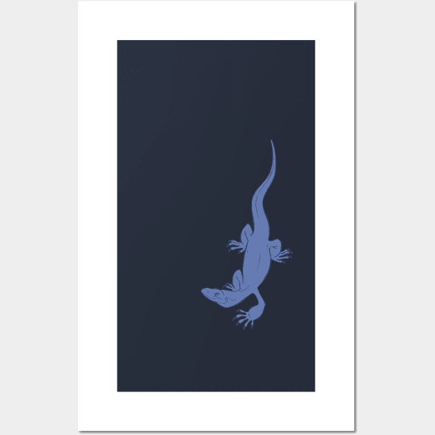 Nile Monitor (blue) Wall Art by HenriekeG